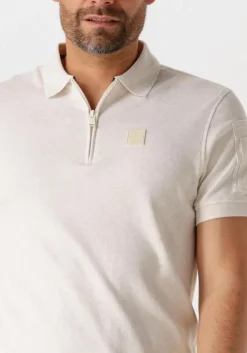beige pme legend polo short sleeve polo interlock melange zip
