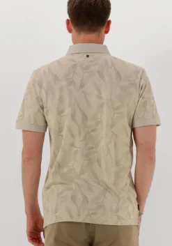 beige pme legend polo two tone pique printed