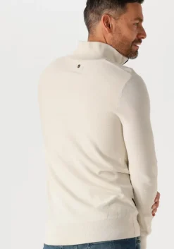 beige pme legend trui half zip collar cotton modal