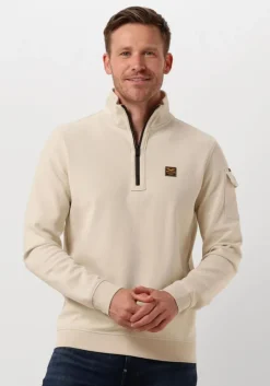 beige pme legend trui half zip collar interlock jersey