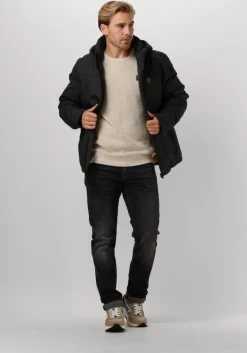 beige pme legend trui r-neck cotton rib melee knit