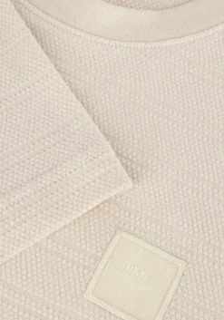 beige pme legend t-shirt short sleeve r-neck jacquard stripes