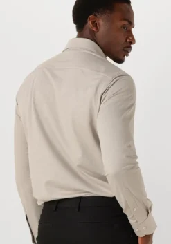 beige profuomo klassiek overhemd shirt x-cutaway japanese knitted