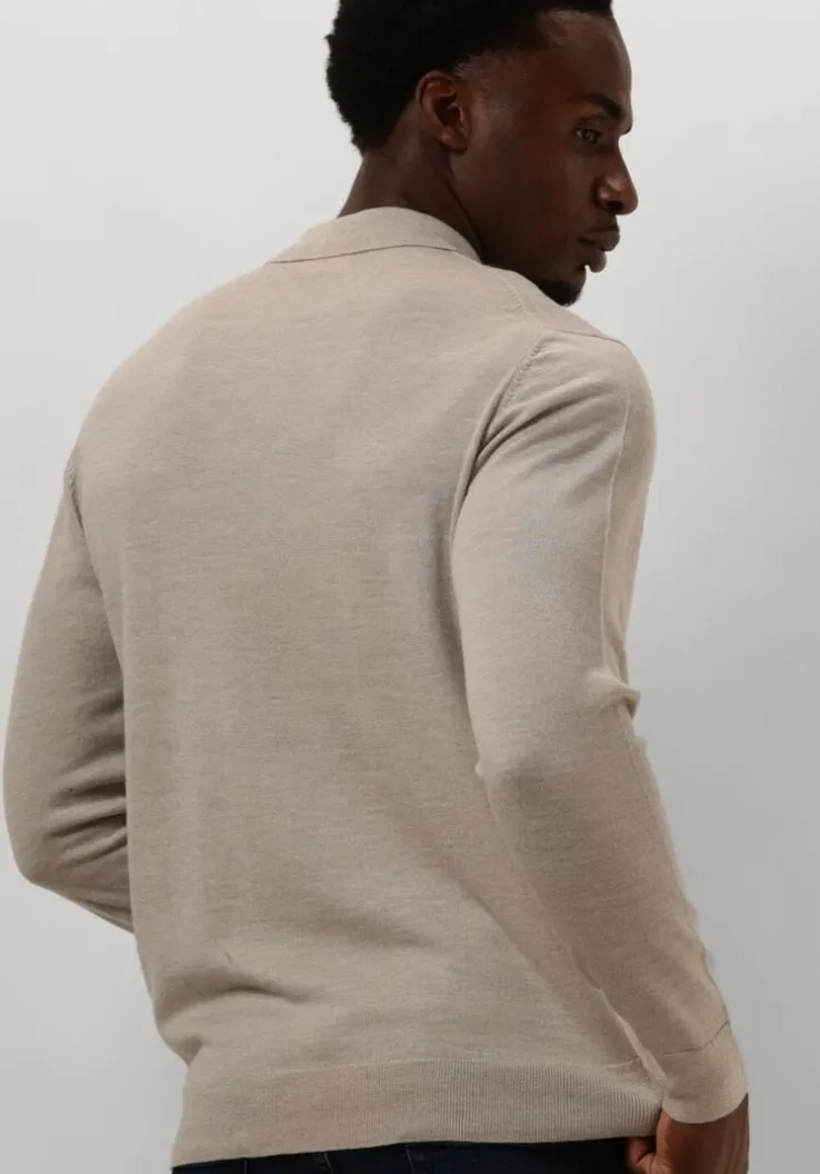 beige profuomo polo polo long sleeve