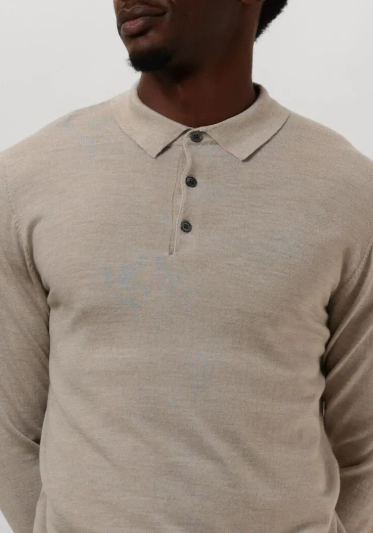 beige profuomo polo polo long sleeve