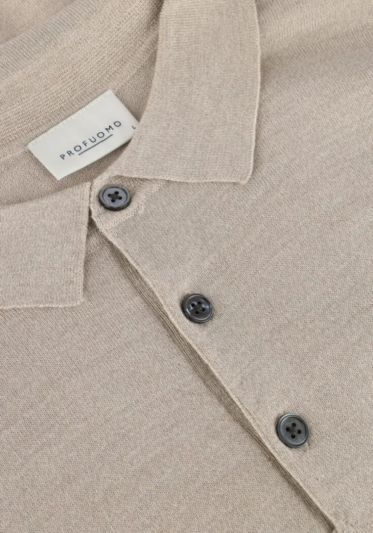 beige profuomo polo polo long sleeve