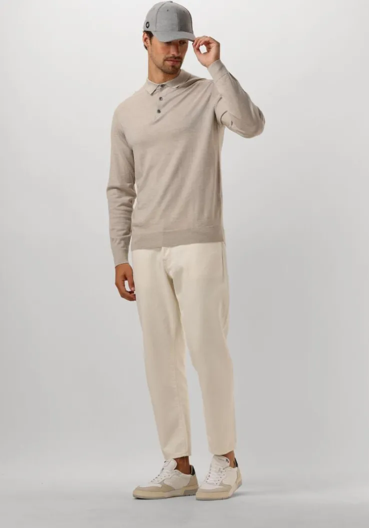 beige profuomo polo polo long sleeve