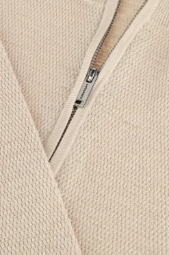 beige profuomo trui pullover half zip