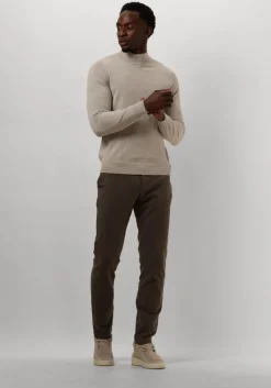 beige profuomo trui pullover mock