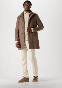 beige profuomo trui pullover crew neck