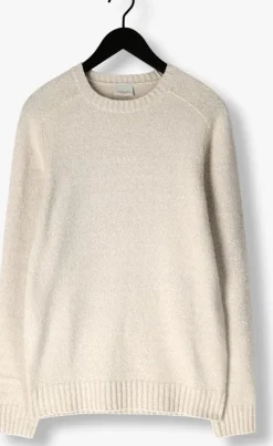 beige profuomo trui pullover crew neck