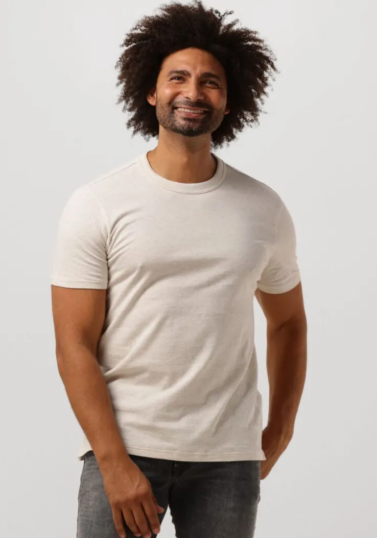 beige profuomo t-shirt t-shirt short sleeve jersey