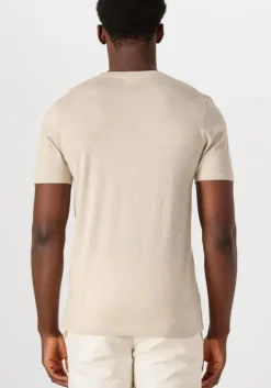 beige profuomo t-shirt t-shirt crew neck ss