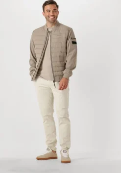 beige pure path gewatteerde jas regular fit padded jackets