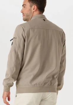 beige pure path gewatteerde jas regular fit padded jackets