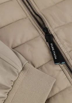 beige pure path gewatteerde jas regular fit padded jackets