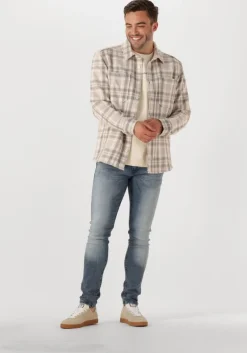 beige pure path overshirt regular fit longsleeve shirts