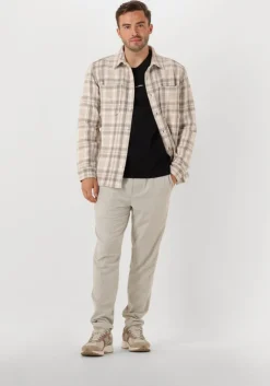 beige pure path overshirt regular fit longsleeve shirts