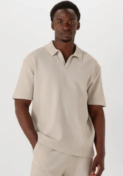 beige pure path polo loose fit polo ss t-shirts