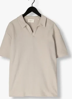 beige pure path polo loose fit polo ss t-shirts