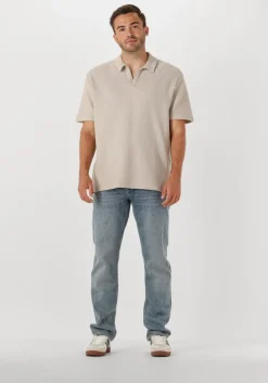 beige pure path polo loose fit polo ss t-shirts