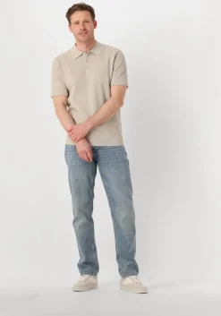 beige pure path polo regular fit polo ss knitwear