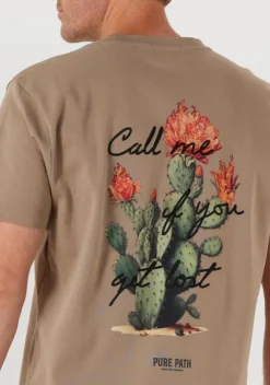 beige pure path t-shirt regular fit t-shirts