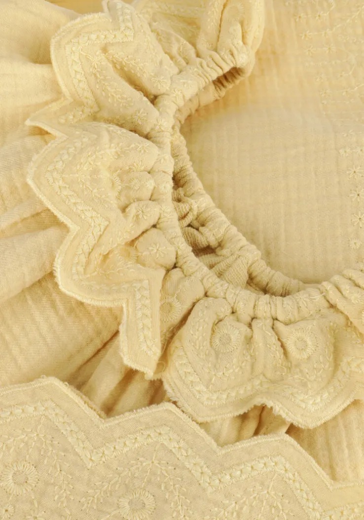 beige quincy mae jurken isla dress lemon