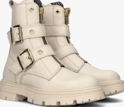 beige red-rag biker boots 11236