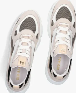 beige red-rag lage sneakers 76994