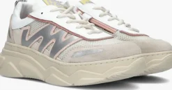 beige red-rag lage sneakers 13156