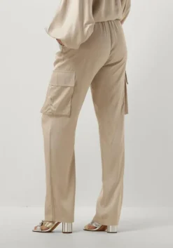 beige resort finest cargobroeken satin cargo pants