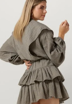 beige rough studios mini jurk chrissy dress