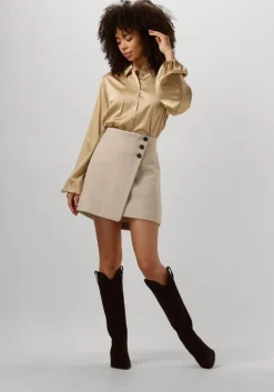 beige ruby tuesday minirok marji short woolen skirt