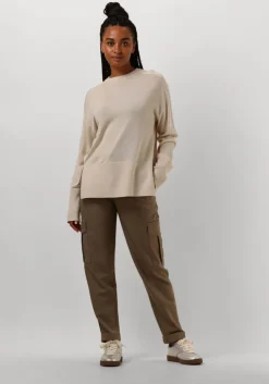 beige ruby tuesday trui vallie soft round neck pullover high border