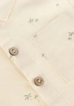 beige rylee + cru casual overhemd collared short sleeve shirt palm