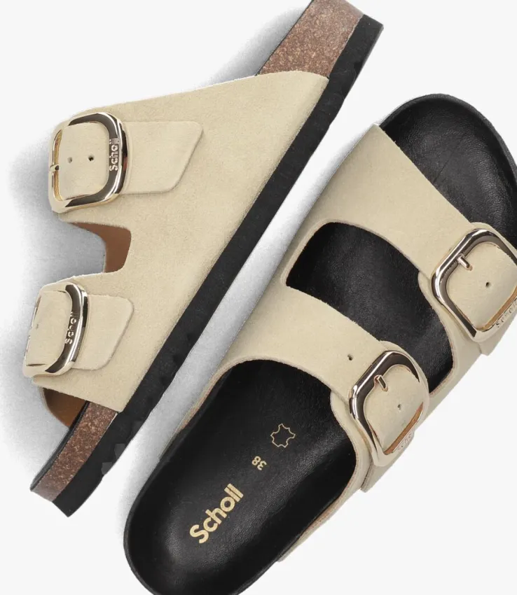 beige scholl slippers noelle