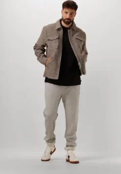 beige scotch & soda jack wool blend zip-thru overshirt