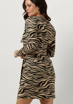 beige scotch & soda mini jurk mini dress with drape detail