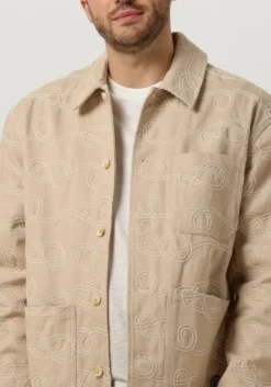 beige scotch & soda overshirt robe jacquard twill overshirt jacket