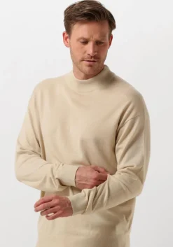 beige scotch & soda sweater dropped shoulder mock neck