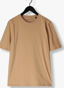 beige scotch & soda t-shirt seasonal core - regular-fit logo t-shirt