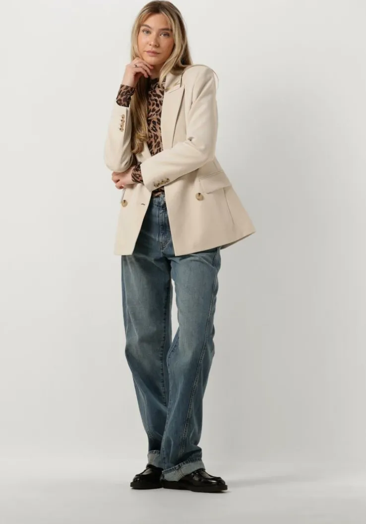 beige second female blazer evie fitted blazer