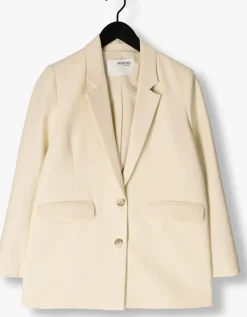 beige selected femme blazer slfrita ls relaxed blazer