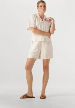 beige selected femme blouses slfluisa 2/4 revers shirt b