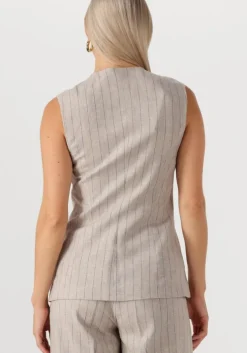 beige selected femme gilet slfvilka sun long vest