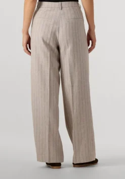 beige selected femme pantalon slfvilka sun hw extra wide pant