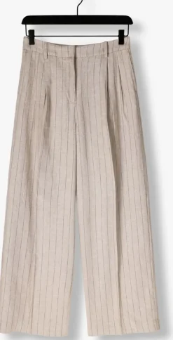 beige selected femme pantalon slfvilka sun hw extra wide pant