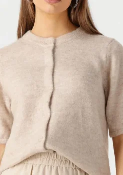 beige selected femme top slflulu 2/4 knit cardigan