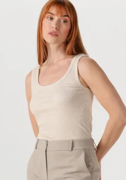 beige selected femme top slfanna u-neck tank top